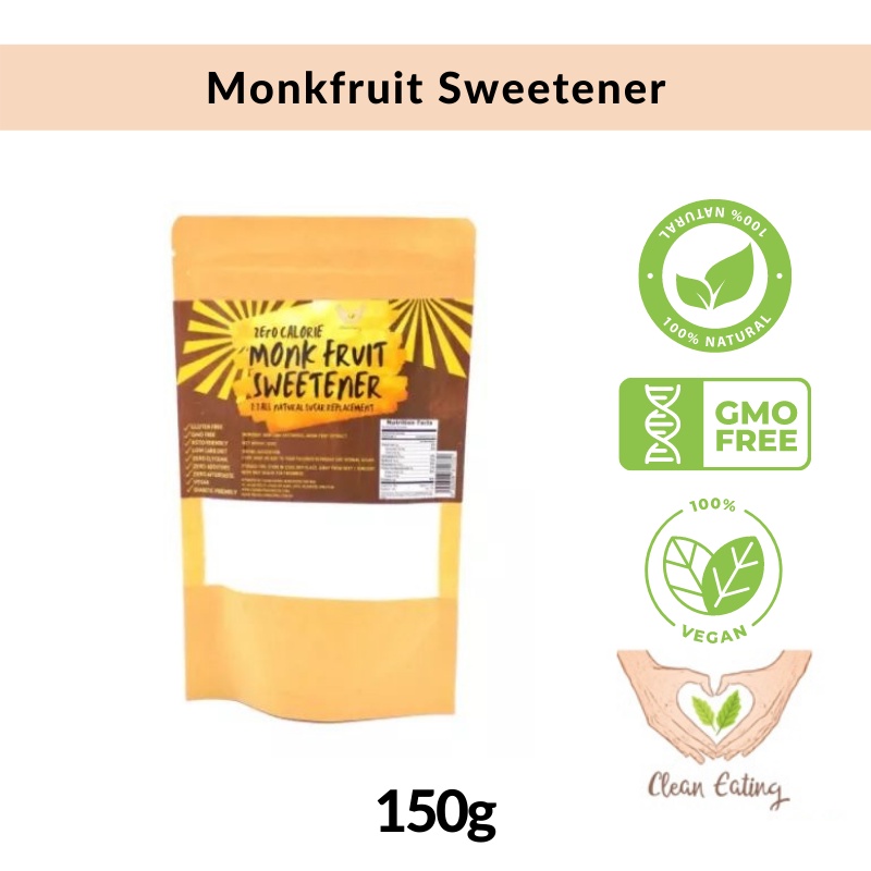 CLEAN EATING Monkfruit Sweetener / Pemanis Buah Monk (150g) - Halal ...