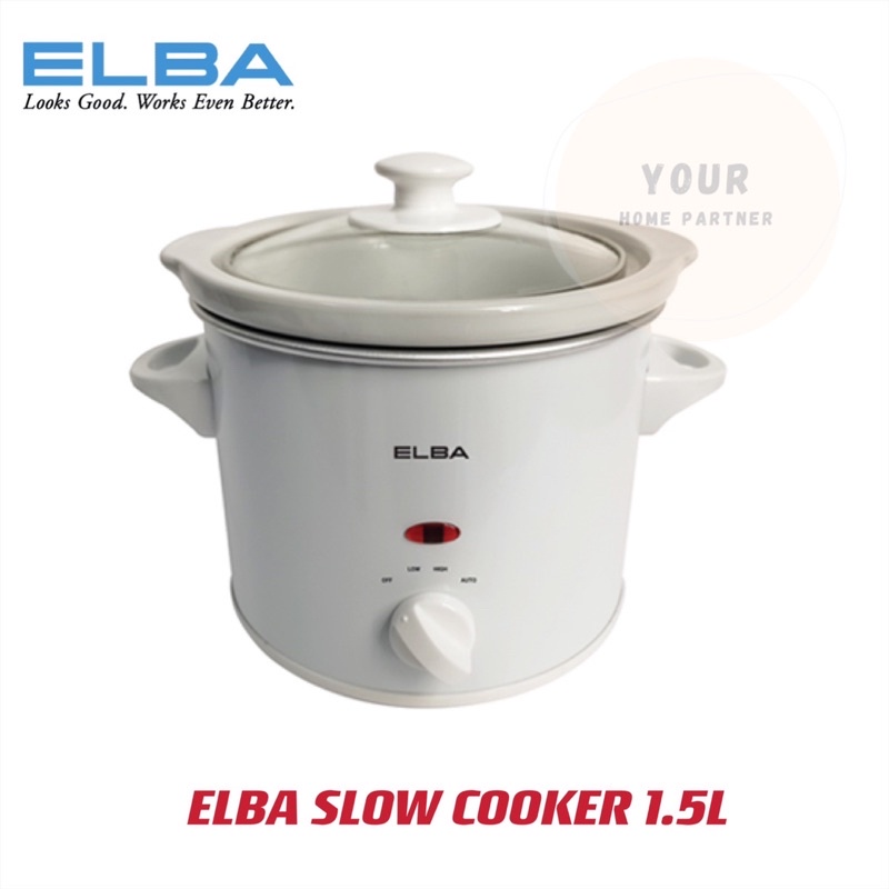 Elba Slow Cooker 1.5L Capacity ESCK1569(WH) / ESCK3569(WH) 3.5L/ESC