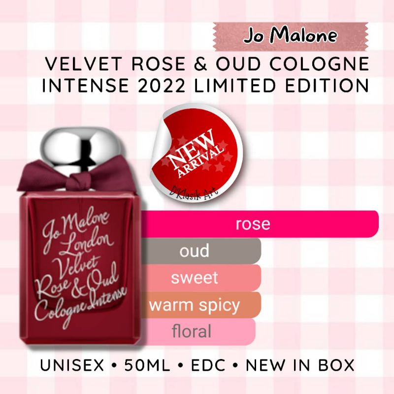 JO MALONE VELVET ROSE & OUD COLOGNE INTENSE 2022 SPECIAL EDITION EAU DE