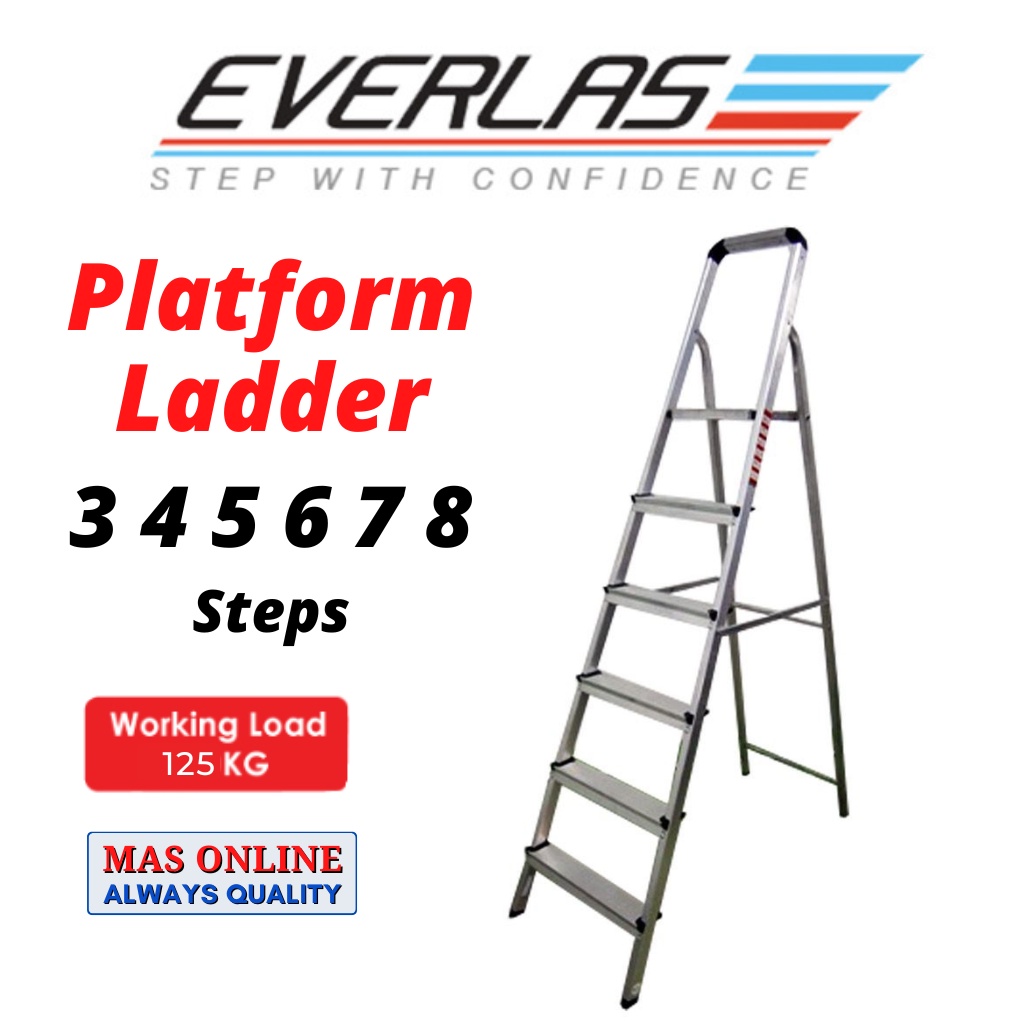 (Sirim) Everlas Tangga Platform Aluminium Platform Ladder High Quality ...
