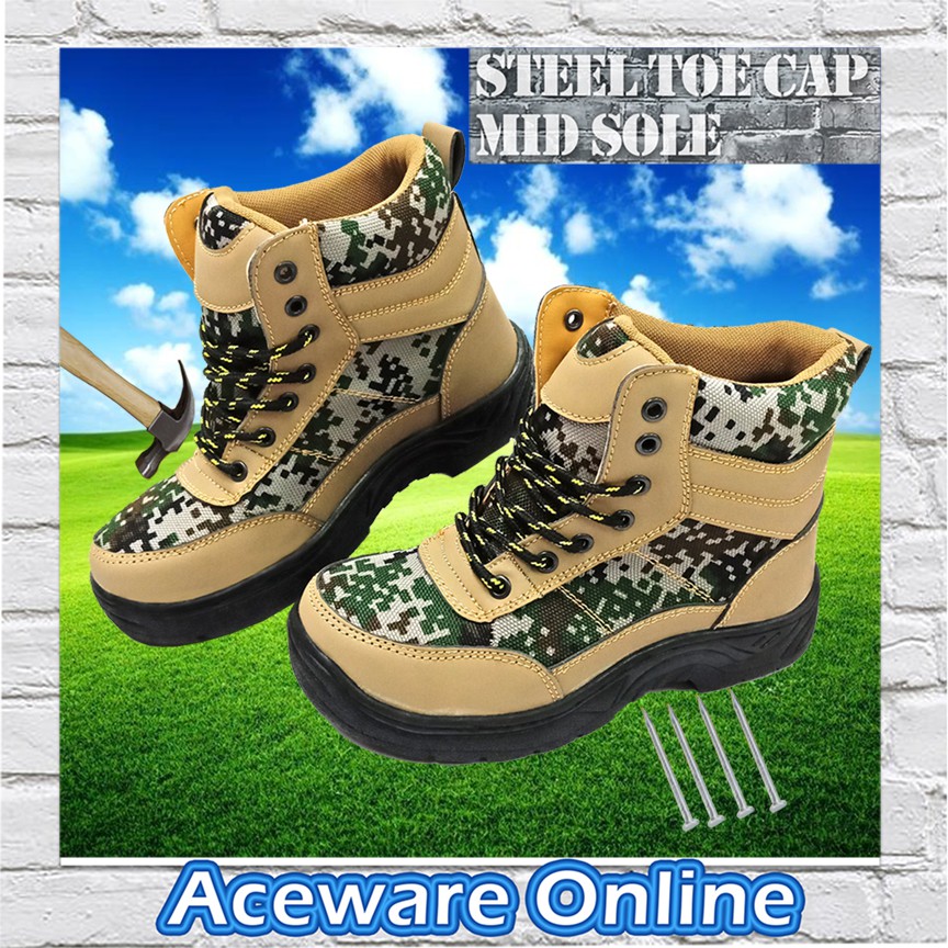 Safety Shoe Ladderman Kasut But Safety Steel Toe Cap Mid Cut Type ...