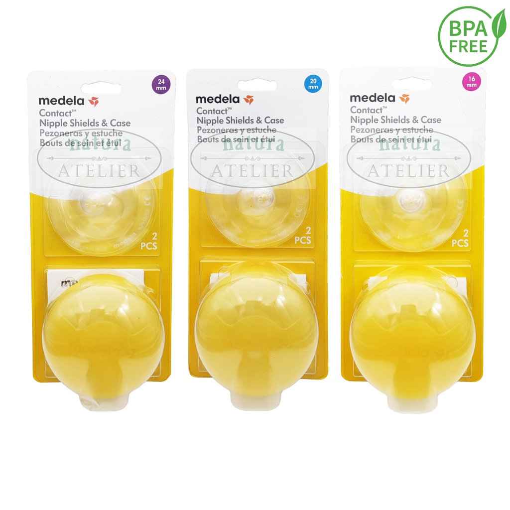 Medela Contact Nipple Shield For Breastfeeding 24mm 2 Count With Carrying  Case