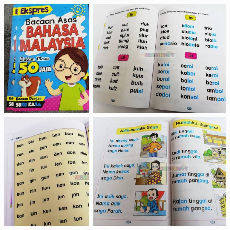 Buy Prasekolah Buku Belajar Membaca Latihan Suku Kata Membaca Buku