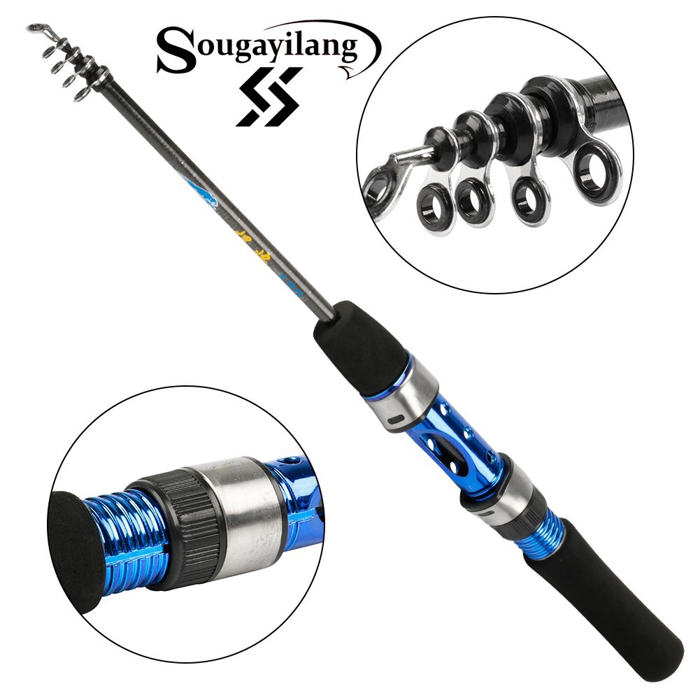 Sougayilang 1.2m High Carbon Telescopic Rod Superhard Ultra Light