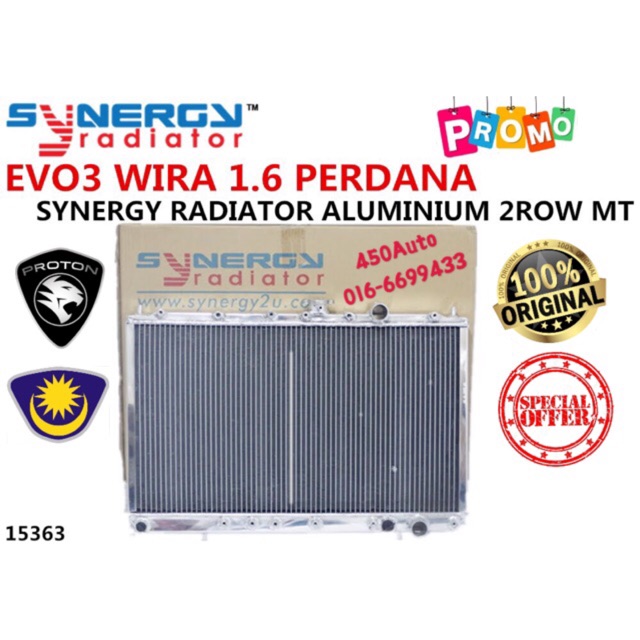 EVO3 RADIATOR 2LAYER FOR WIRA 1.6 PERDANA SEI V6 LANCER GSR SATRIA ...