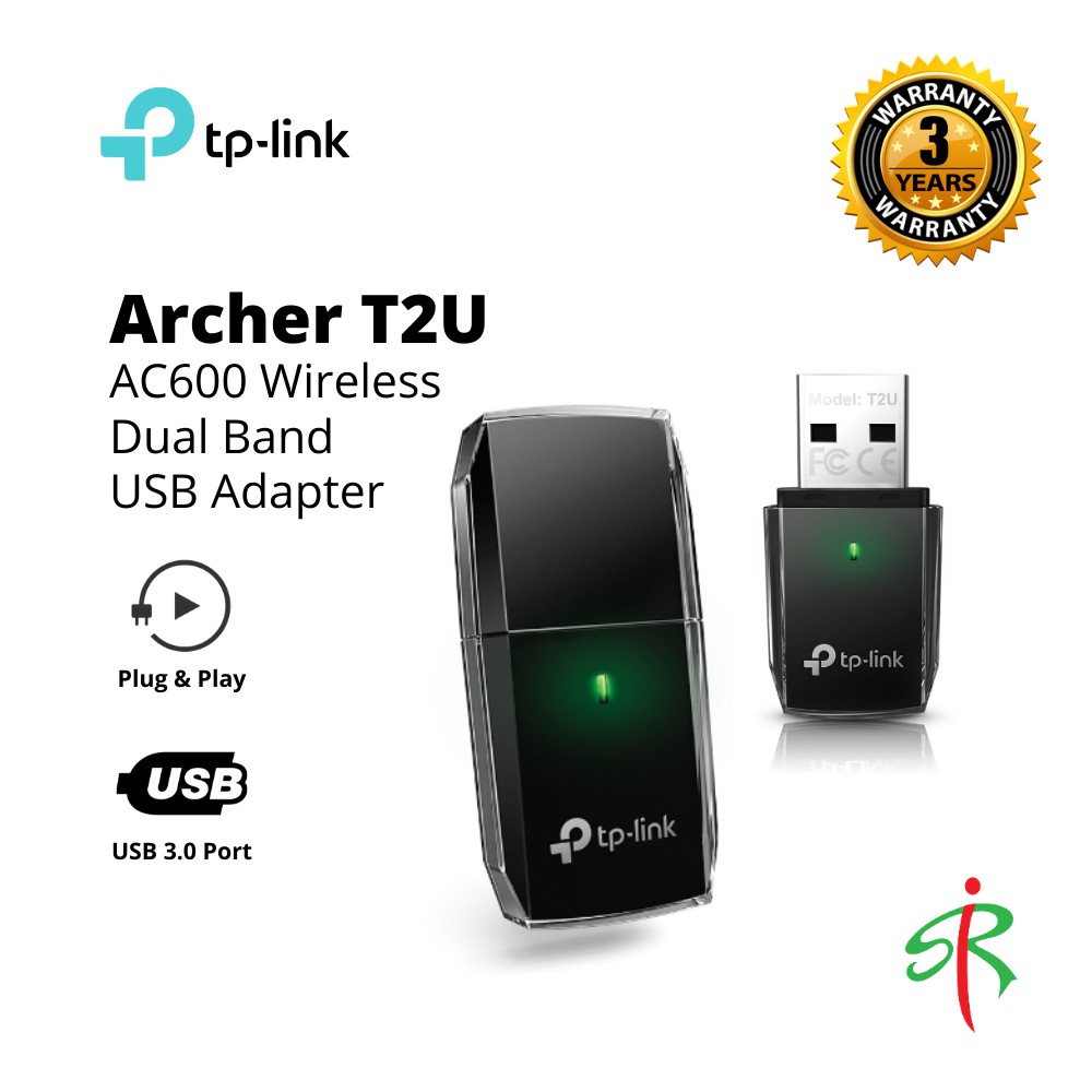 TP-LINK TL-Archer T2U AC600 Mini Wireless Dual Band USB WiFi Adapter (2 ...