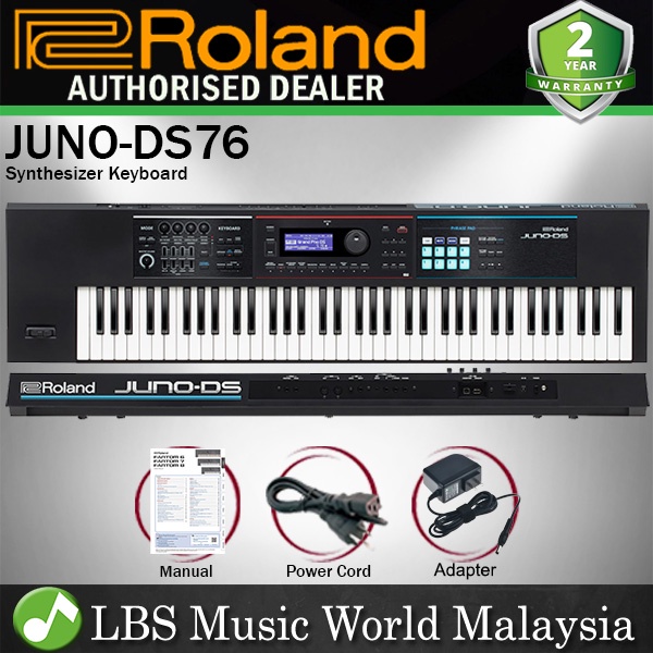 Roland Juno DS76 76 Key Portable USB MIDI Synthesizer with Velocity ...