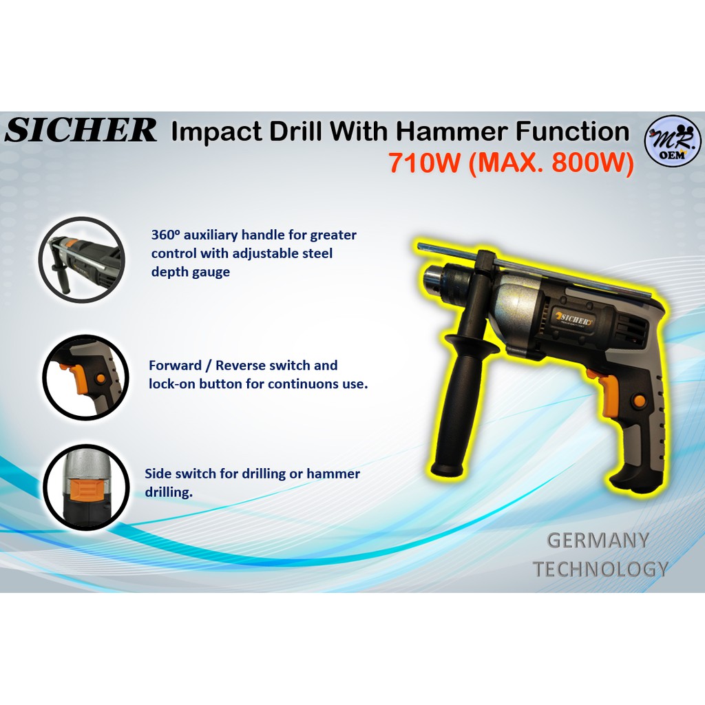 MR OEM SICHER Impact Drill 500W With Hammer Function 710W MAX