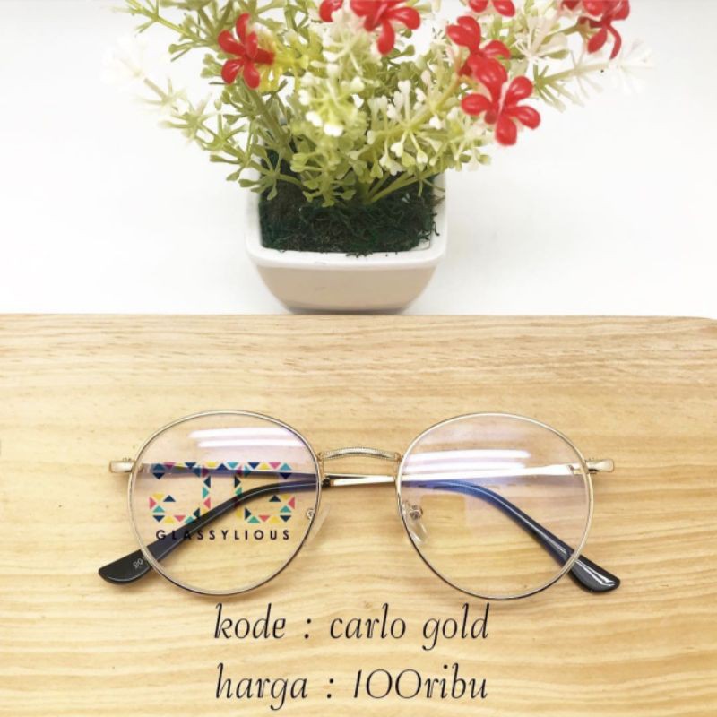 Glassylious/carlo Code, Iron Glasses, Iron Round Glasses, gold Color ...