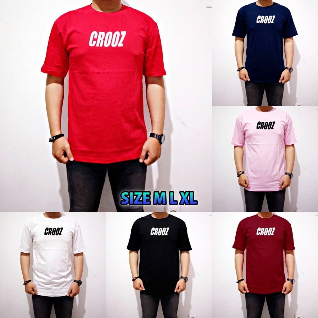 Crooz Unisex Men's Distro T-Shirt Realpict 6 Colors M L XL | Shopee ...