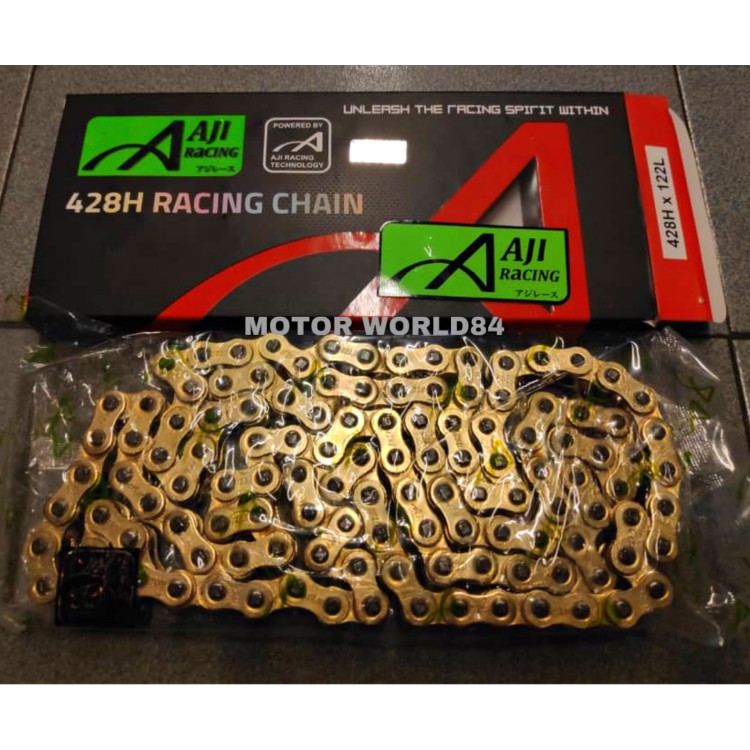 RANTAI AJI RACING CHAIN RANTAI GOLD COLOUR 428 H MOTORCYCLE 132L ...