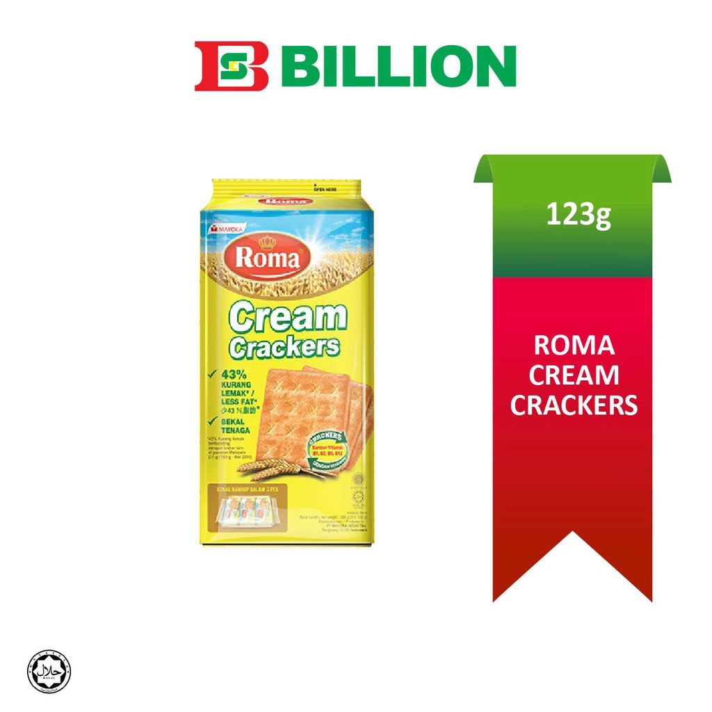 ROMA Cream Crackers 123g x 3's Shopee Malaysia