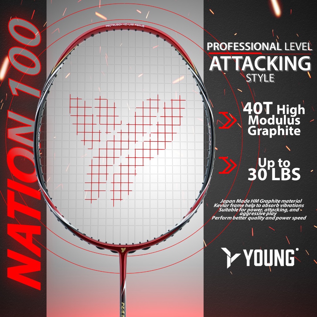 YANG YANG 40T Graphite Nation 100 Professional Protrusion Kevlar Even