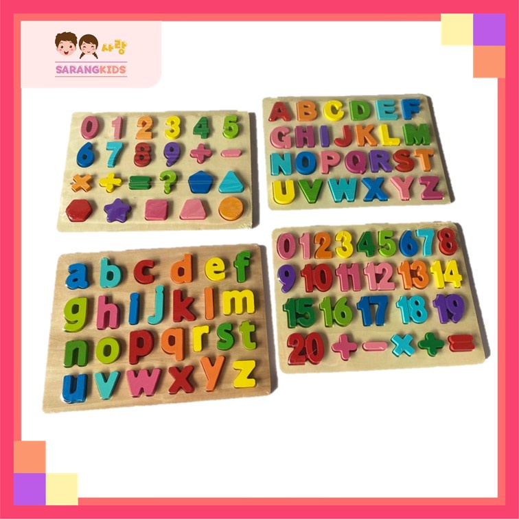 **CLEARANCE & MINOR DEFECT** Kids Wooden ABC Alphabet Number Shape ...