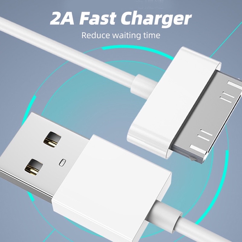 USB Charger Cable for iPhone 4s iPod Nano iPad 30-Pin Data