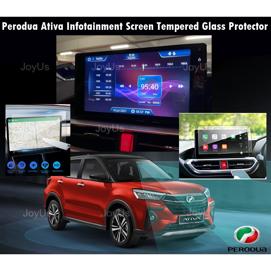 Perodua Ativa Media Infotainment Screen Tempered Glass Screen Protector