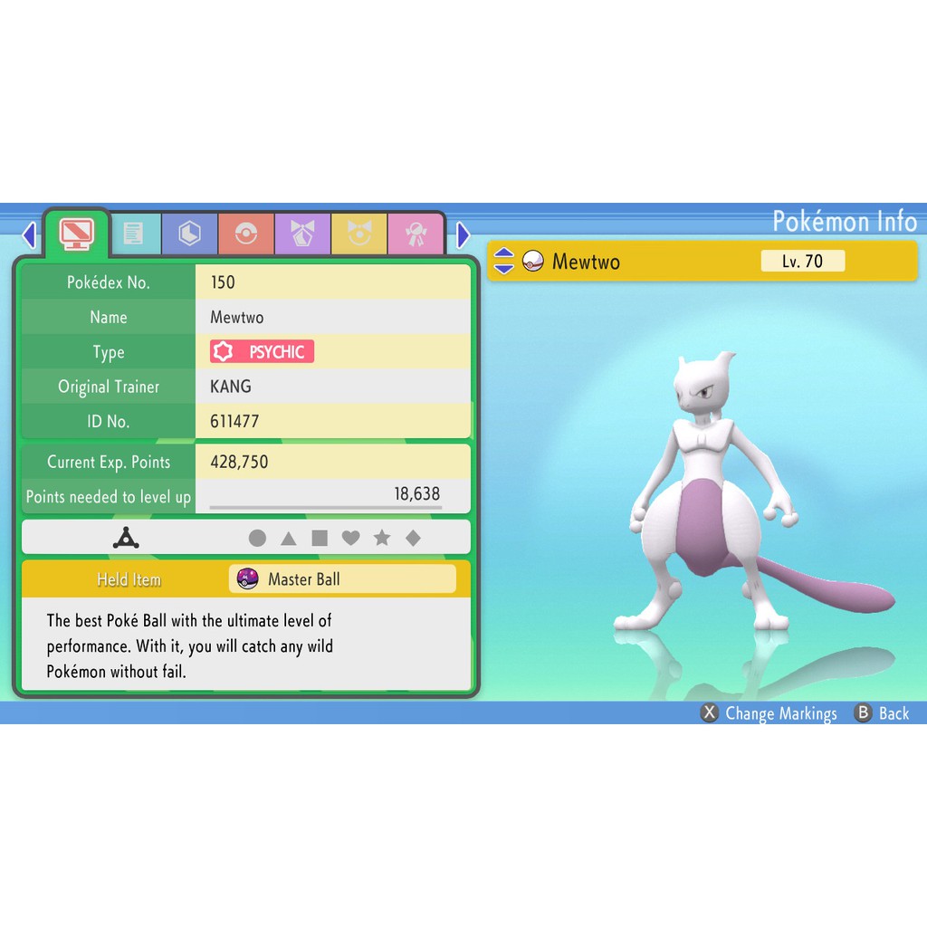 Giovanni's Mewtwo EVENT 6IV - Pokémon Let's Go Sw/sh BD/SP S/V Home (100% Legal