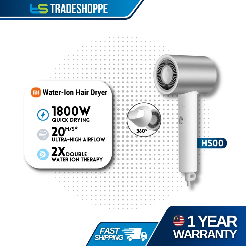 Xiaomi Mijia Double Water Ion Hair Dryer H500 (1800W) H501 / H500C ...