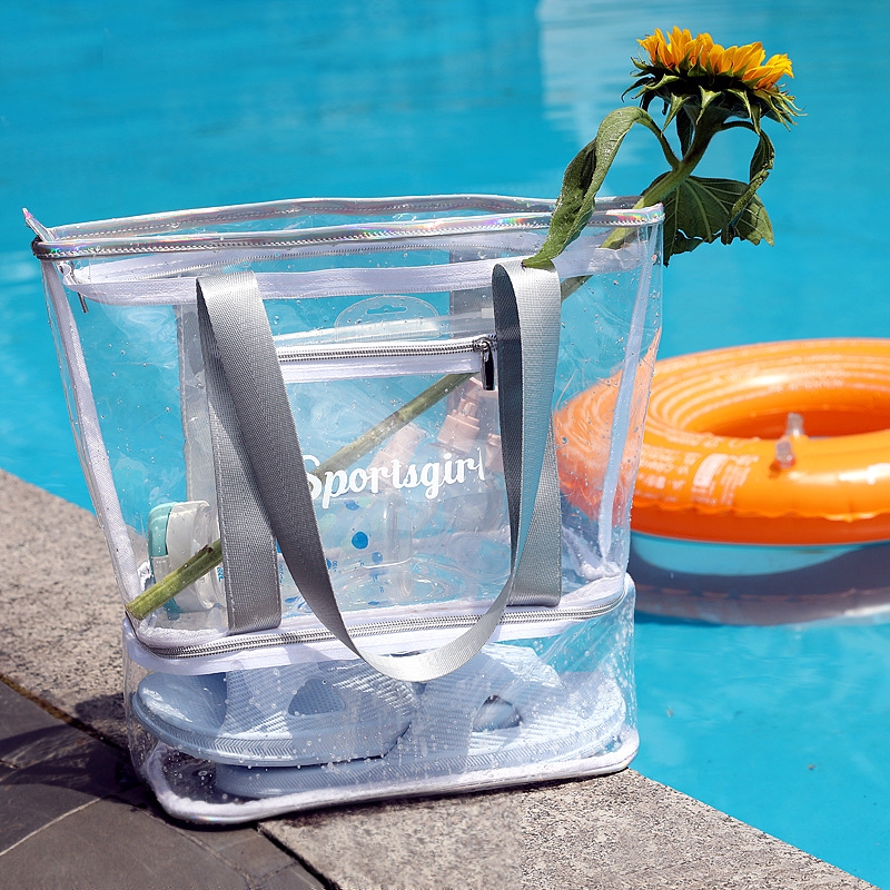 VSVictoria's Secre Sportsgirl Mesh Transparent Beach Handbag double