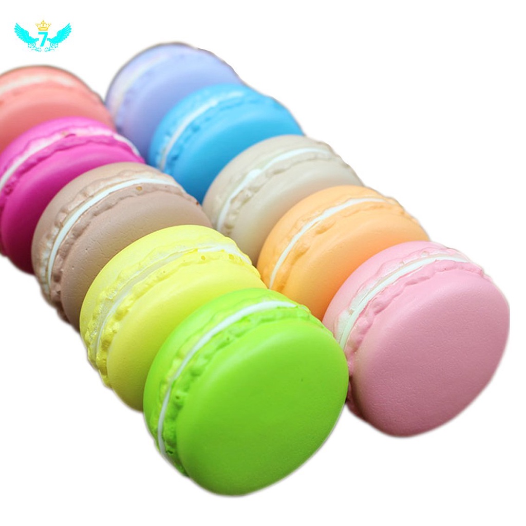 Eworld - Squishy Macarons Cake Toy - 3 Pcs Jumbo Slow Rising Kawaii ...