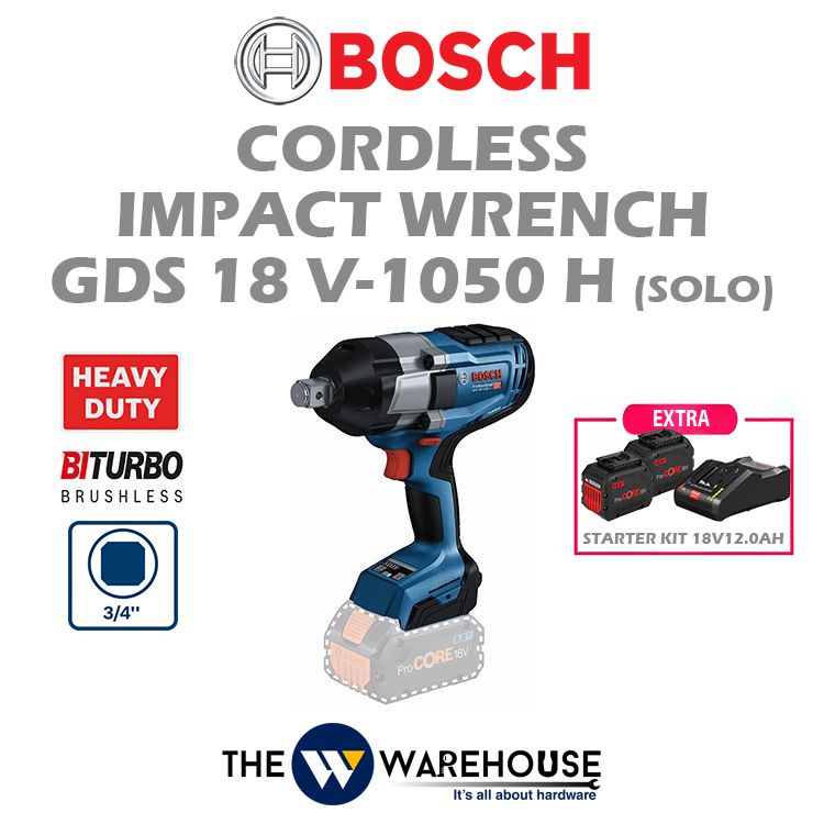 Bosch GDS 18V-1050 H Cordless Impact Wrench GDS18V-1050H Shopee