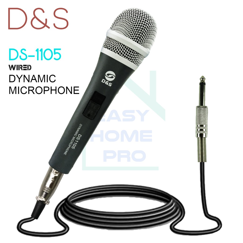 D&S DS-1105 Wired Dynamic Microphone for Singing with 5m XLR Cable for ...