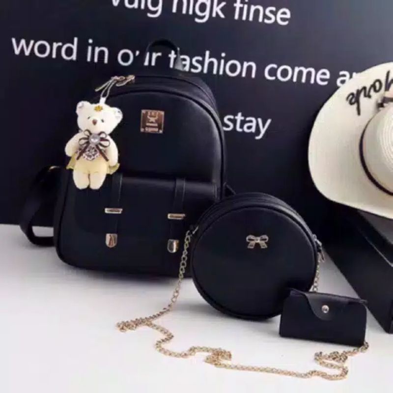 BFS LUIS_3in1 backpack, backpack, sling bag, wallet | Shopee Malaysia