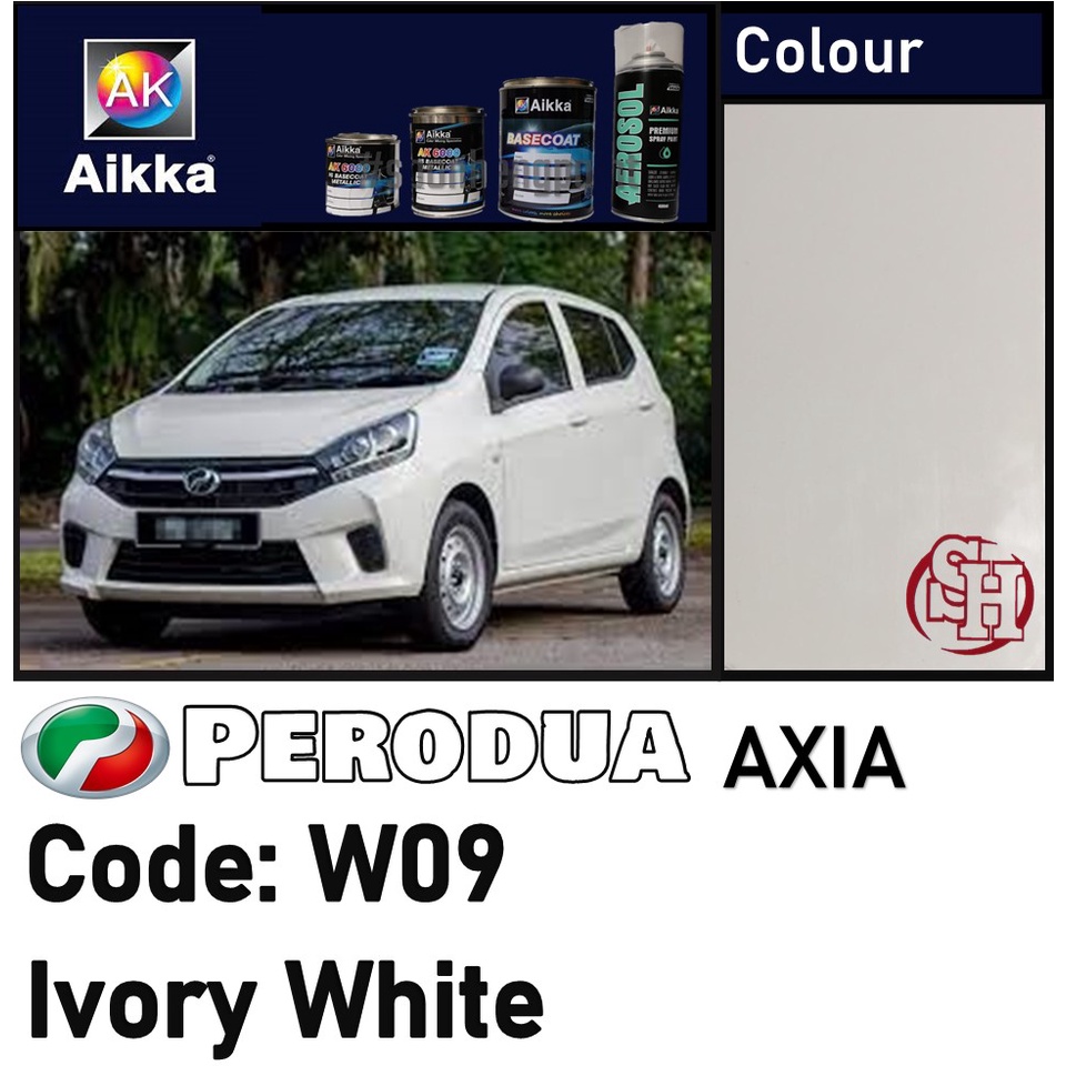 PERODUA AXIA Solid White W09 /Aikka Oem Factory Colour | Shopee Malaysia