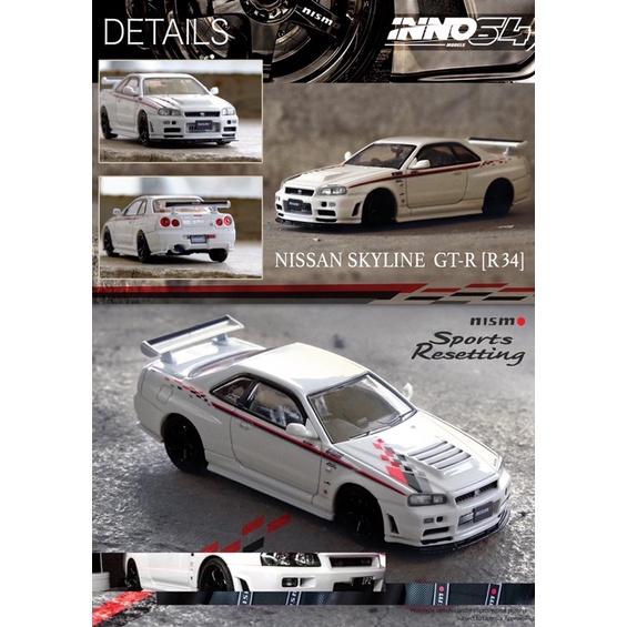Inno Models Inno64 1/64 Nissan Skyline GT-R (R34) Nismo Sports ...