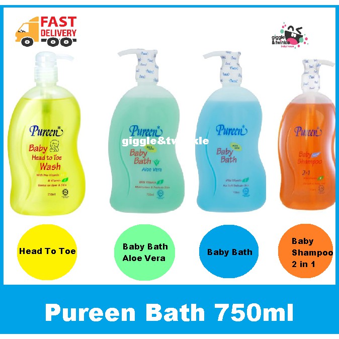 Pureen&Dryper Baby Head to Toe/Bath/Shampoo 750ml (1pc) | Shopee Malaysia