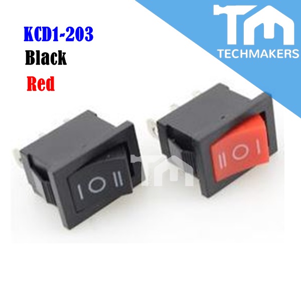 KCD1-203 SPDT On/Off/On Rectangle Rocker Switch 3 Position