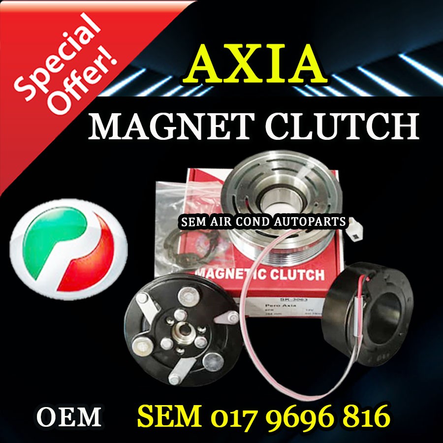 PERODUA AXIA OEM TAIWAN NEW MAGNETIC/ MAGNET CLUTCH (CAR AIRCOND SYSTEM ...