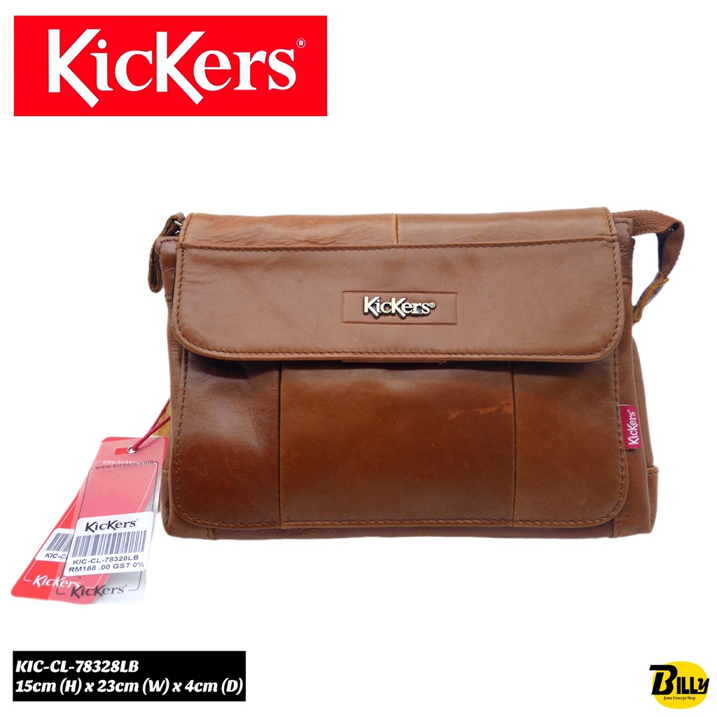 KICKERS Brand Leather Clutch Bag (KICCL78238LB) Shopee Malaysia