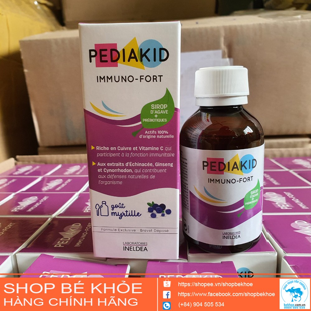 PEDIAKID Immuno-Fort Défenses Naturelles goût myrtille 125ml