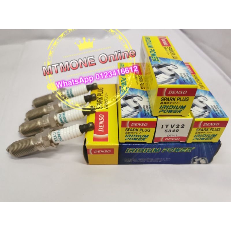 100 Original DENSO ITV22 MAZDA IRIDIUM SPARK PLUGS (1SET 4PCS