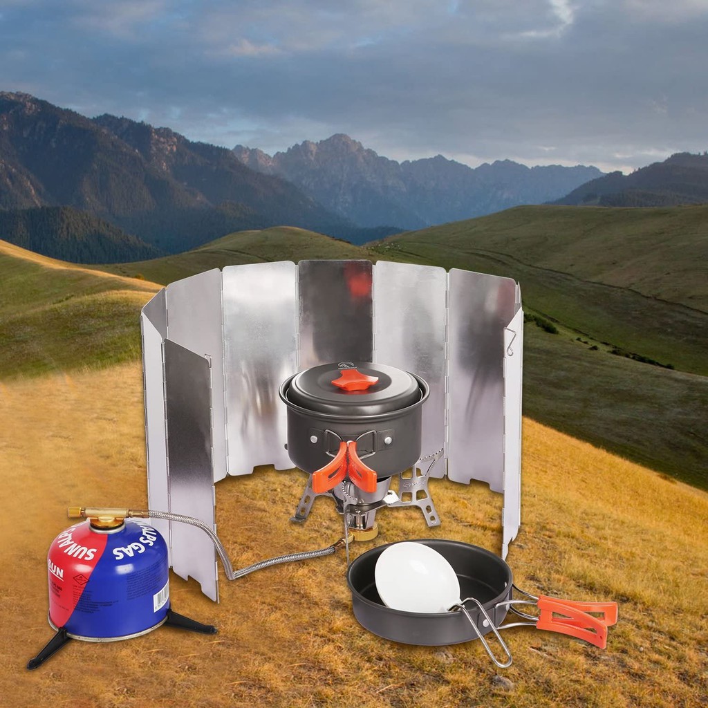Foldable Outdoor Stove Windscreen Camping Cooking Gas Stove Wind ...