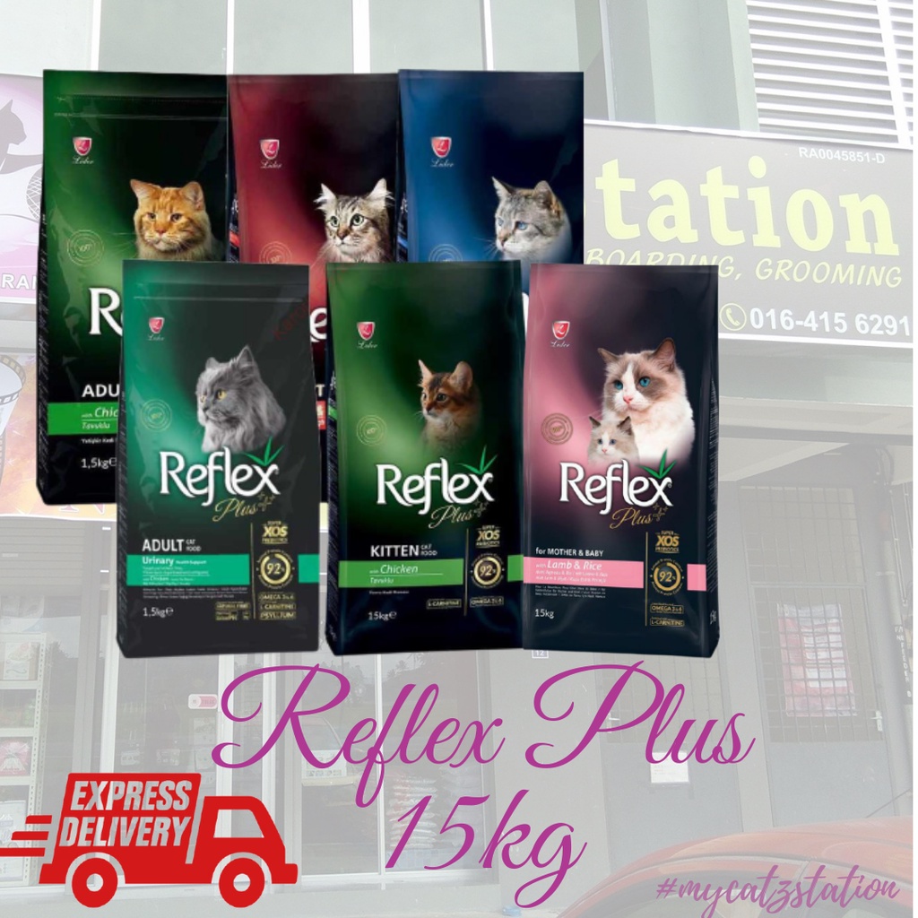 15KG REFLEX PLUS ADULT & KITTEN | Shopee Malaysia