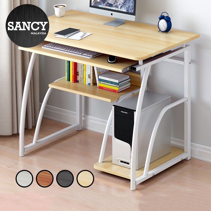 SANCY Multifunctional Modern Computer Table With Keyboard Shelf Space ...