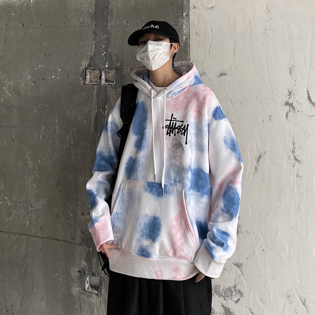 Stussy tie store dye sweatshirt