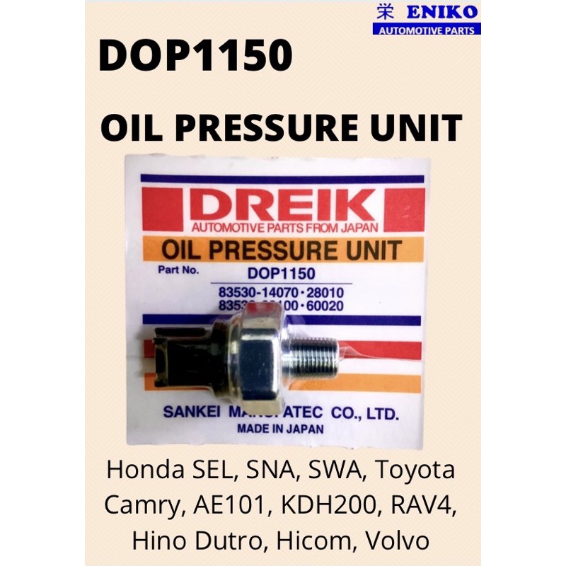 Oil Pressure Switch(Unit) for Honda SEL, SNA, SWA, Vios, Toyota Camry