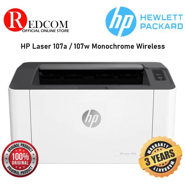 Hp Laser 107a 107w Monochrome Wireless 4zb77a 4zb78a Shopee