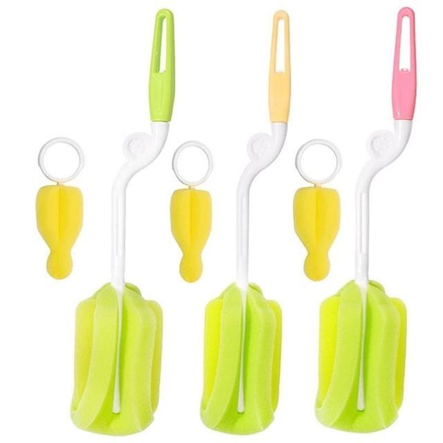 Rotating sponge brush bottle & teat (1 set) | Shopee Malaysia