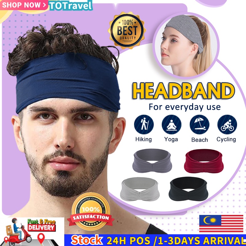 Sport Headband Running Bandana Elastic Absorbent Sweat Cycling Jog ...