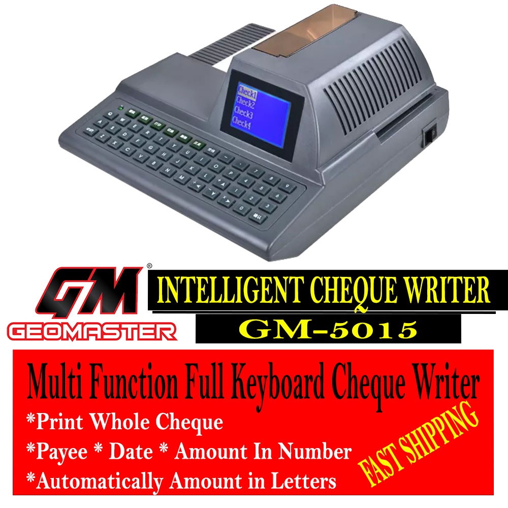 Geomaster Intelligent Checkwriter Machine / Intelligent Cheque Writer