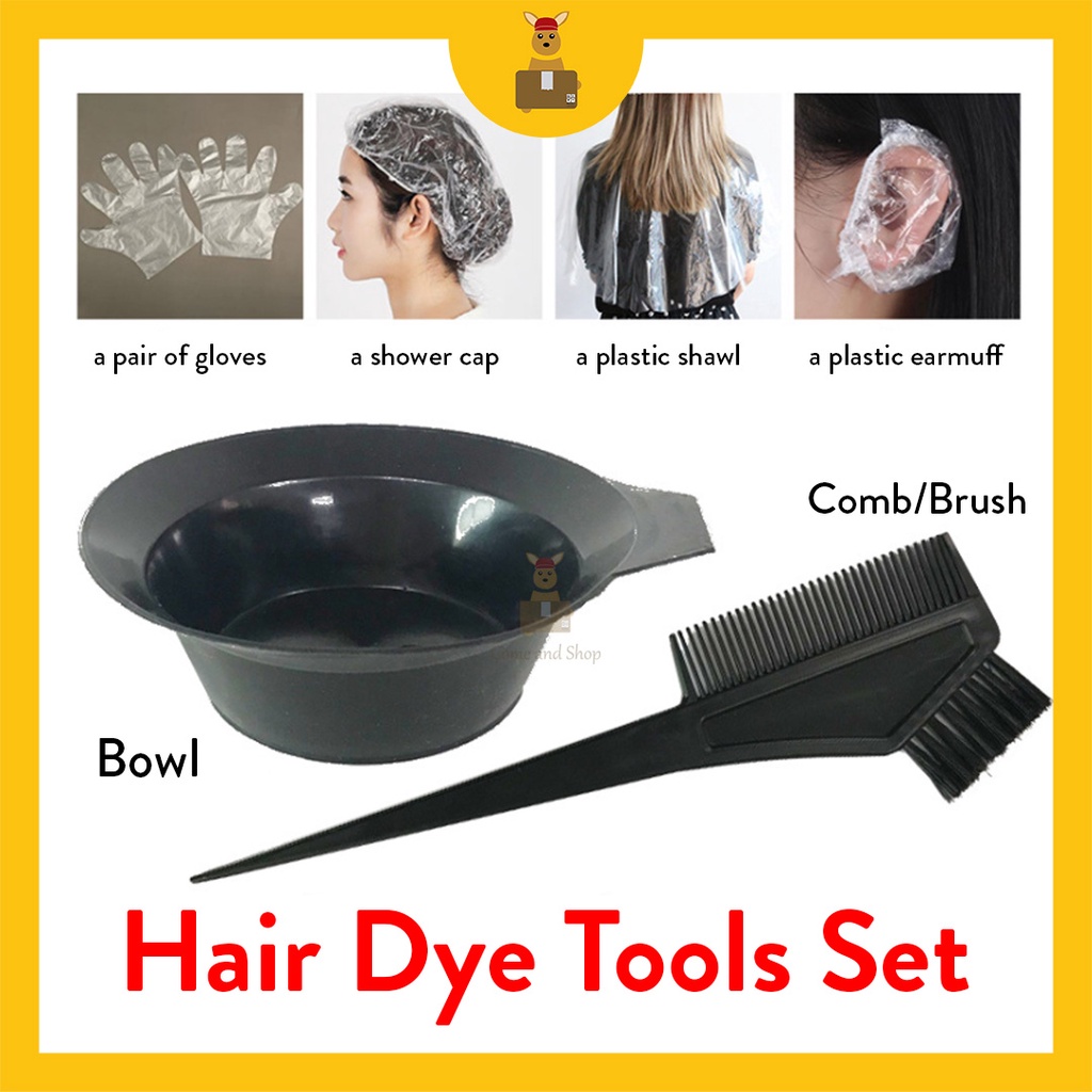 6PCS Disposable Hair Dye Tools Set Hair Color Dyeing Tool Set