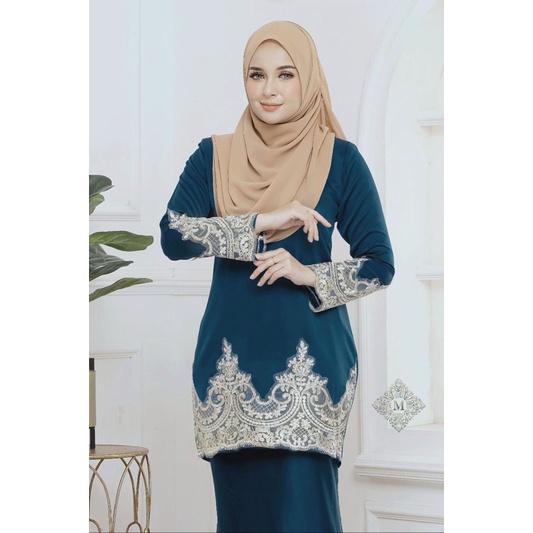 Baju Kurung Lace Ember – Sand Beige –