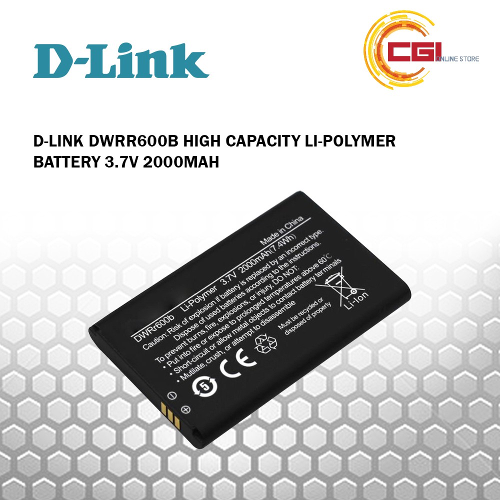 DLink DWRR600B High Capacity LiPolymer Battery 3.7V 2000MAH Shopee