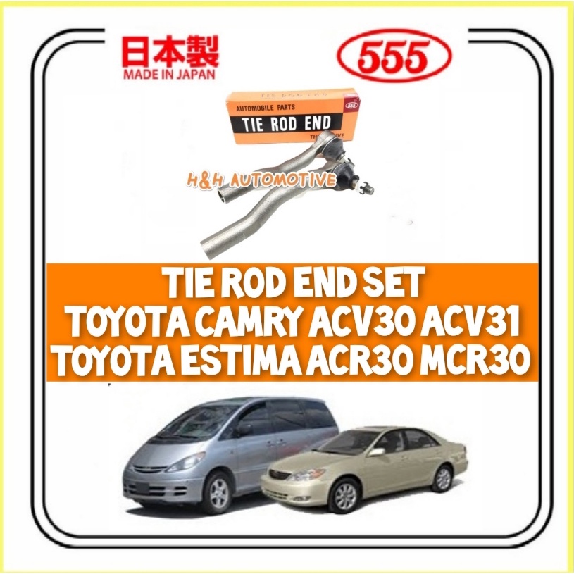 555 Japan Tie Rod End Set - Toyota Camry Acv30 Acv31 Estima ACR30 MCR30 ...
