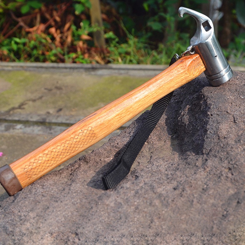 Camping Hammer Multipurpose Outdoor Survival Tool Hammer Tent Camp Peg Ground Nails Steel Hook Tukul Besi Penukul Khemah I.43706208