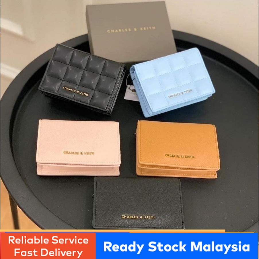 MY Ready Stock Charles and Keiih Quilted Mini Wallet Classic Fold CNK Charles Wallet Women s Short Wallet CK6 10840202 Shopee Malaysia